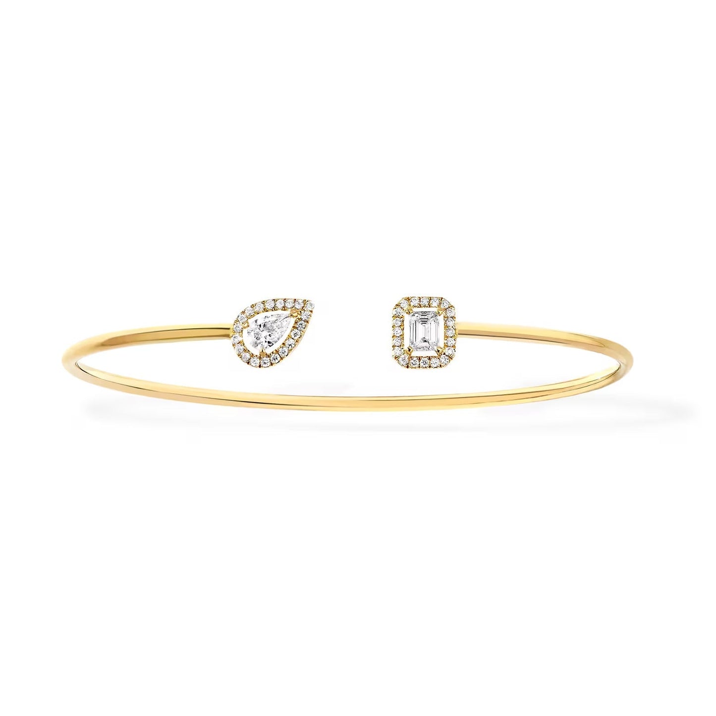 [Solara jewelry]JONC FLEX MY TWIN TOI & MOI SILVER DIAMOND BRACELET