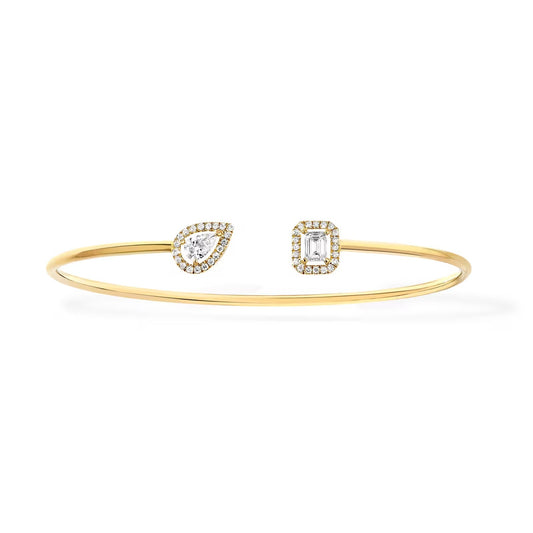 [Solara jewelry]JONC FLEX MY TWIN TOI & MOI SILVER DIAMOND BRACELET