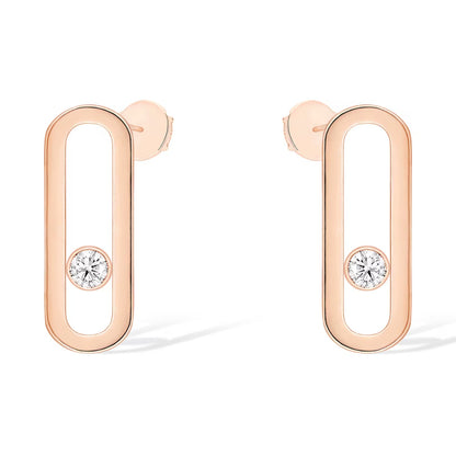 [Solara jewelry]MOVE UNO SMALL 1 DIAMOND EARRINGS