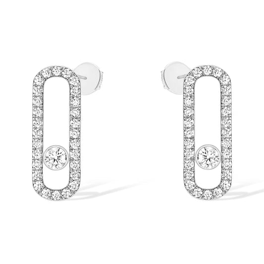 [Solara jewelry]MOVE UNO STUD DIAMOND PAVED EARRINGS