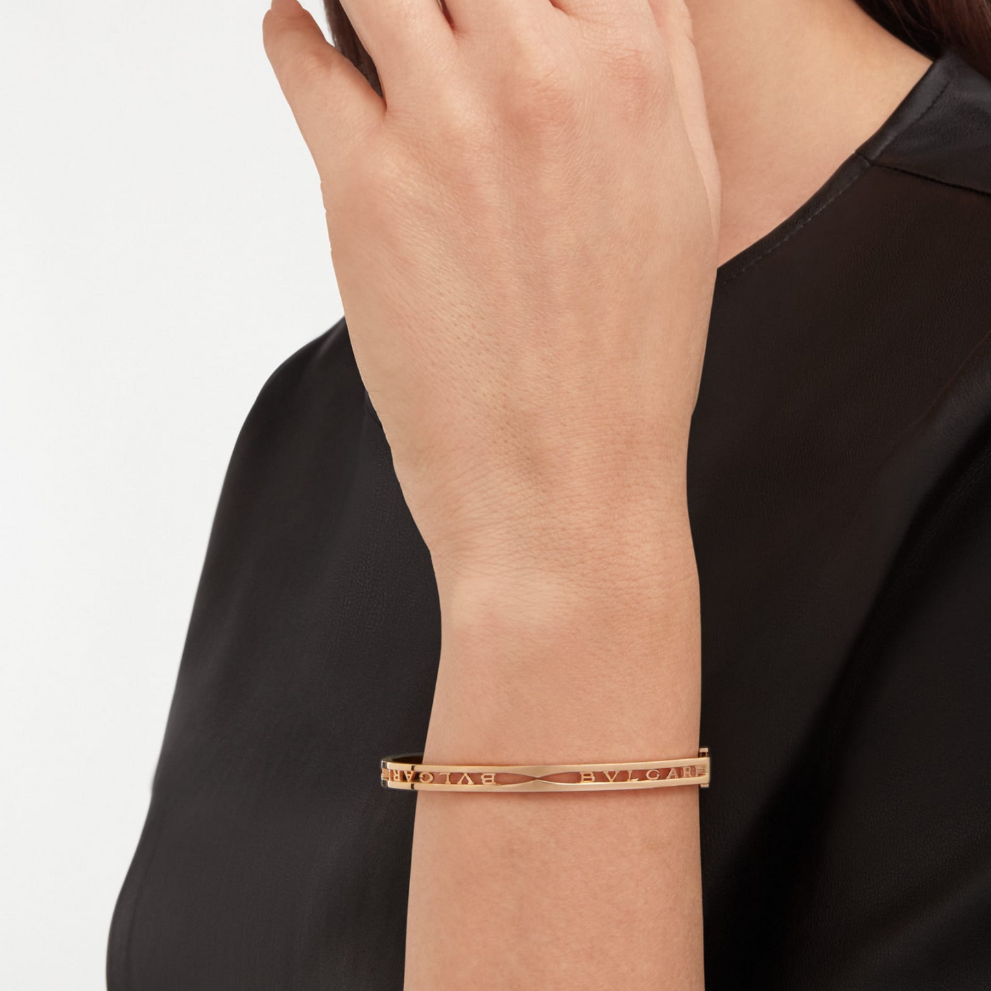 [Solara Jewelry]ZERO 1 SPIRAL LOGO PINK GOLD BRACELET
