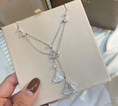 [Solara Jewelry]DREAM NECKLACE WHITE MOP FULL DIAMOND