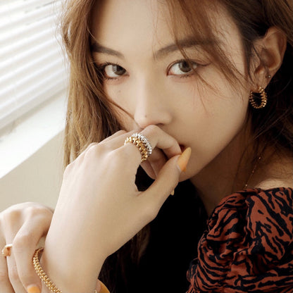 [Solara Jewelry]CLASH SMALL HOOP EARRINGS