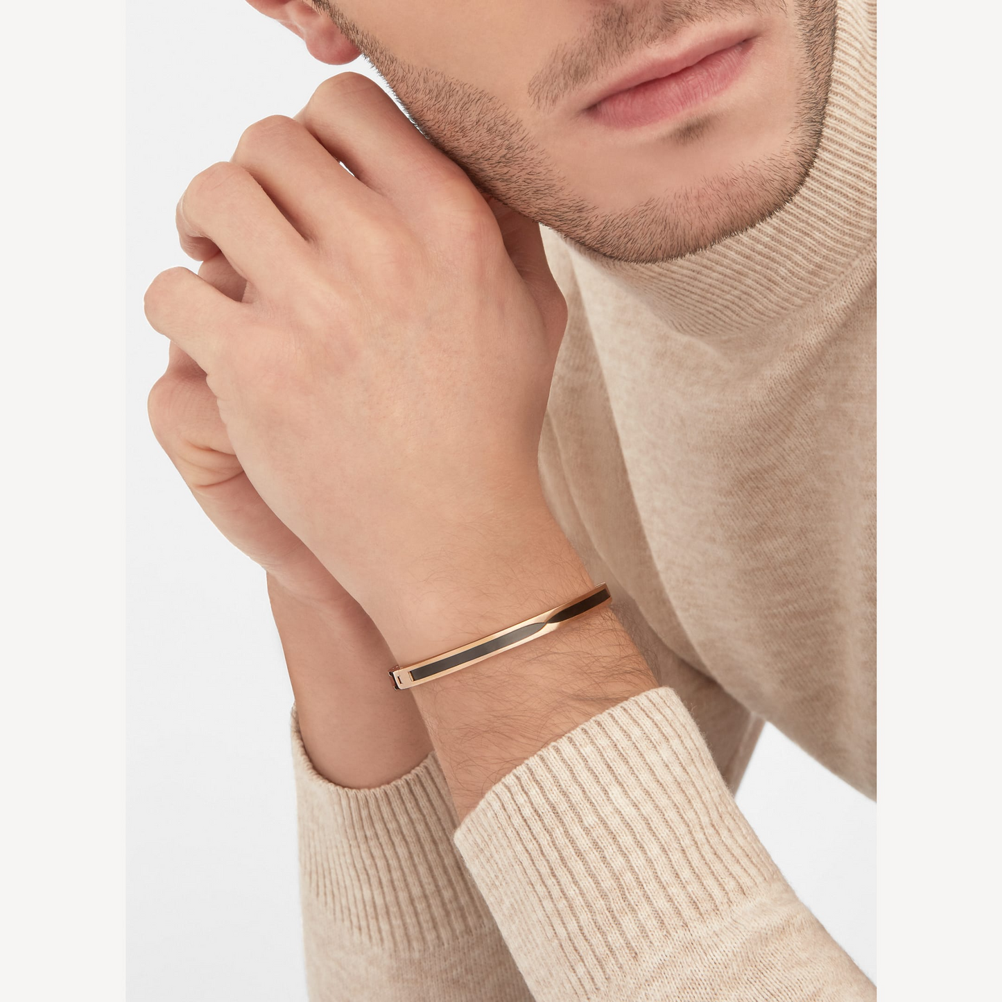 [Solara Jewelry]ZERO 1 PINK GOLD WITH BLACK CERAMIC BRACELET