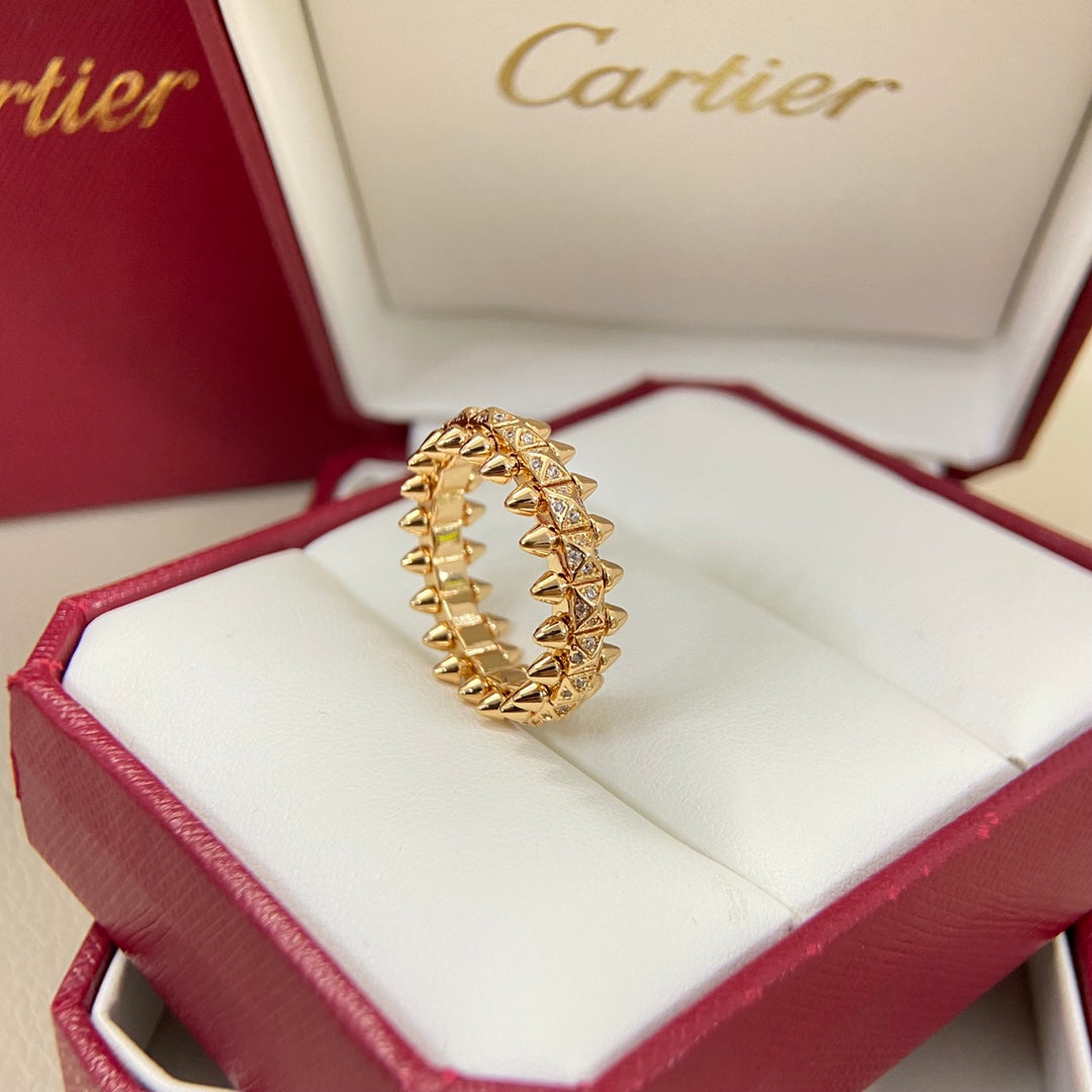 [Solara jewelry]High Jewelry Spiked Pave Band Ring image 2