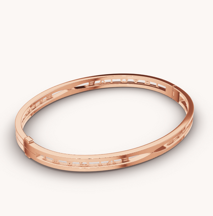 [Solara Jewelry]ZERO 1 SPIRAL LOGO PINK GOLD BRACELET
