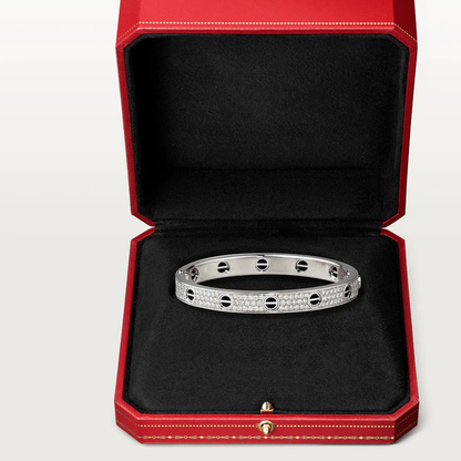 [Solara Jewelry]LOVE BRACELET 6.1MM DIAMOND-PAVED CERAMIC