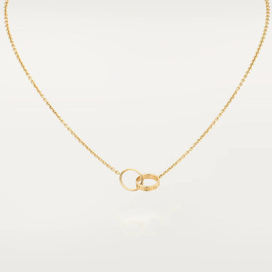 [Solara Jewelry]LOVE NECKLACE DOUBLE RING GOLD