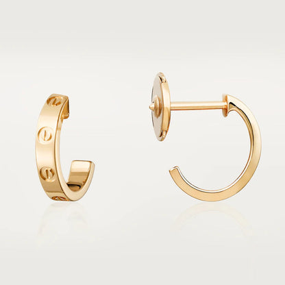 [Solara Jewelry]LOVE EARRINGS 2.65MM PINK GOLD
