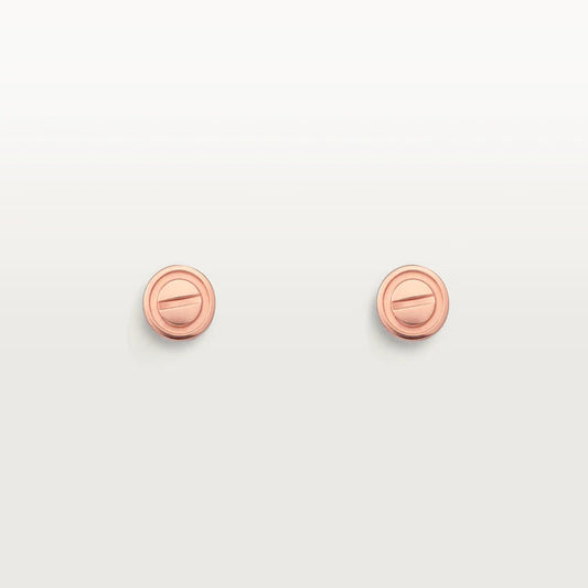 [Solara Jewelry]LOVE EARRINGS PINK GOLD 10MM