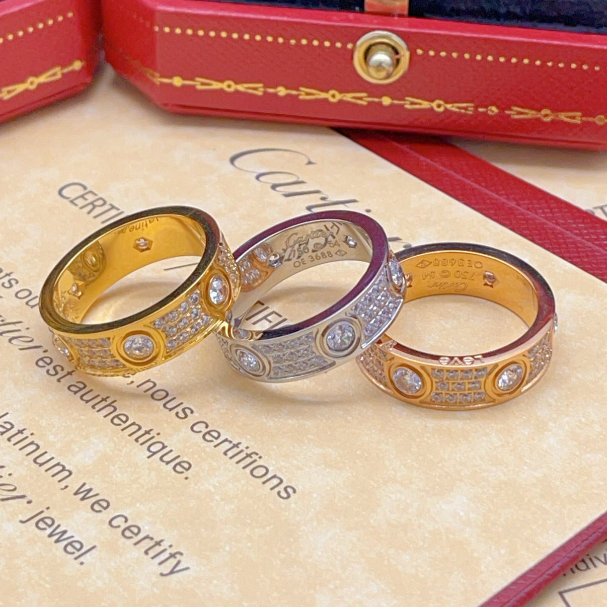 [Solara jewelry]New Enamel Pave Band Ring image 6