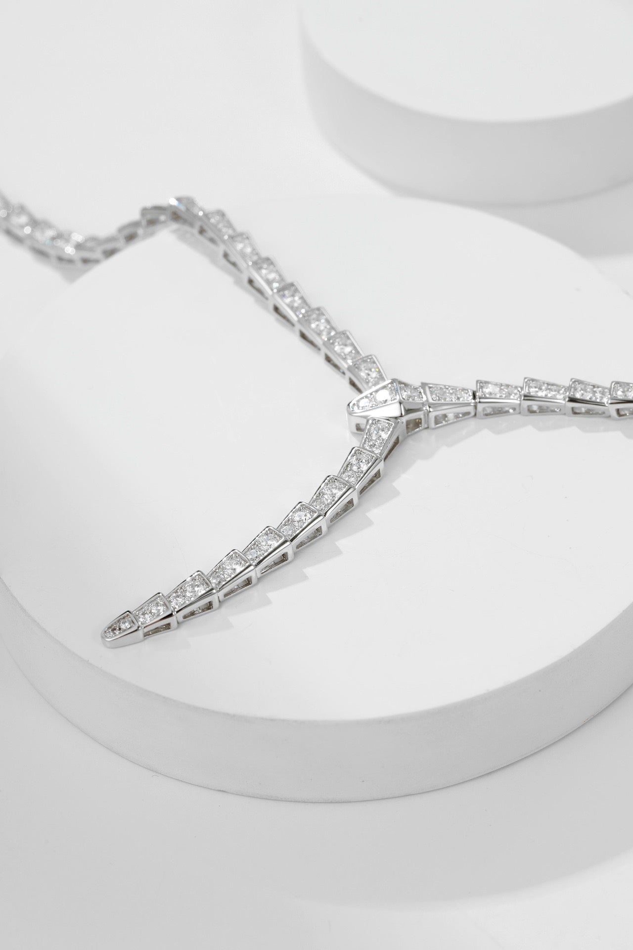 [Solara Jewelry]SERPENTI NECKLACE SILVER DIAMOND