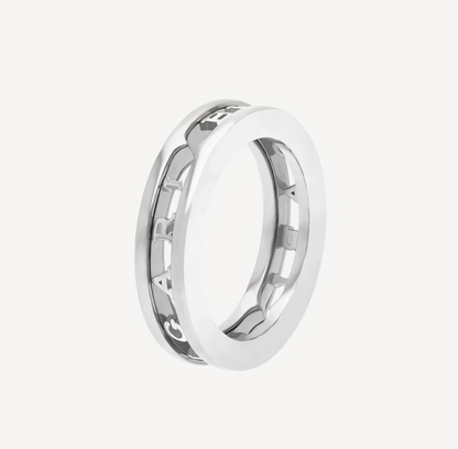 [Solara Jewelry]ZERO 1 ONE-BAND WITH OPENWORK LOGO SPIRAL RING