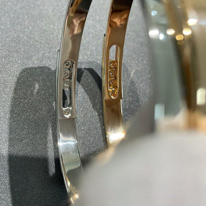 [Solara jewelry]Move Noa Rose Gold Pavé Diamond Bangle Bracelet