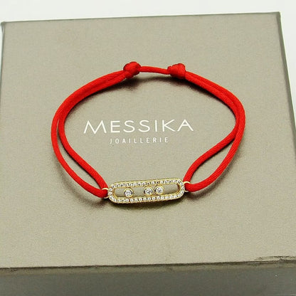 [Solara jewelry]Messika Care(s) pink cord pavé bracelet