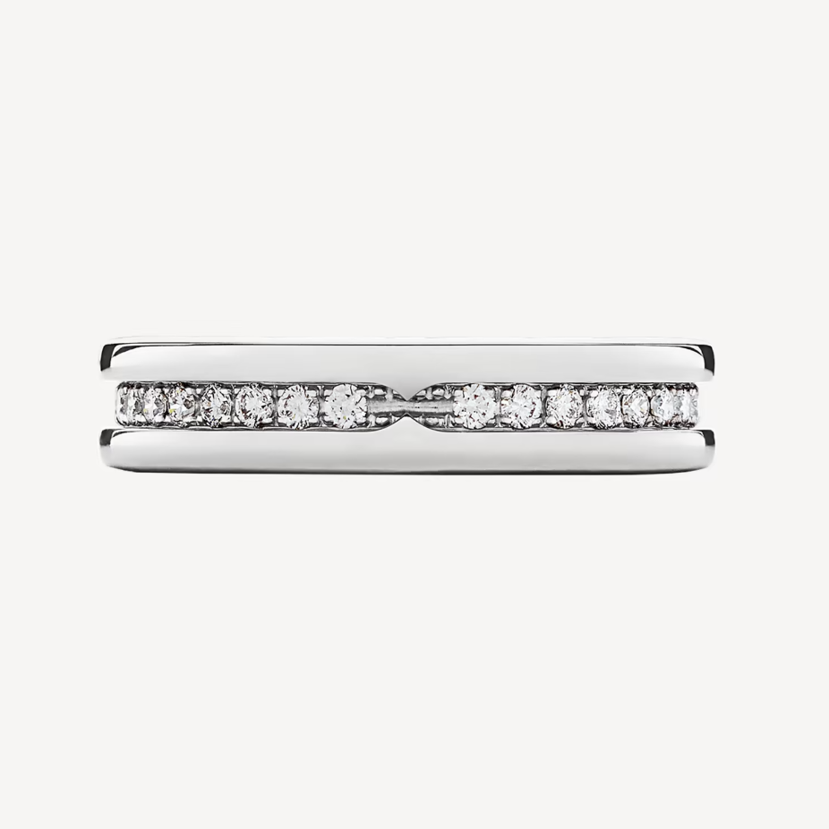 [Solara Jewelry]ZERO 1 ONE-BAND PAVED DIAMONDS ON THE SPIRAL RING