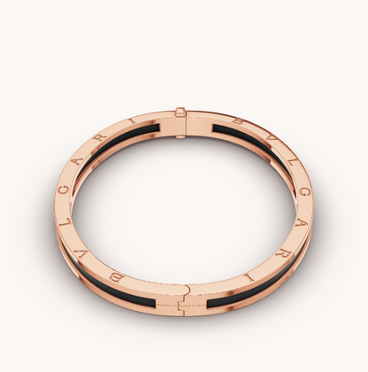 [Solara Jewelry]ZERO 1 PINK GOLD WITH BLACK CERAMIC BRACELET