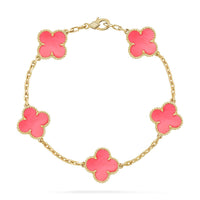 [Solara Jewelry]CLOVER 5 PINK MOP BRACELET