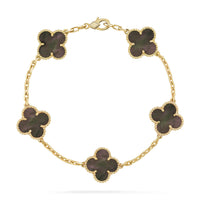 [Solara Jewelry]CLOVER 5 MOTIF GRAY MOP  BRACELET