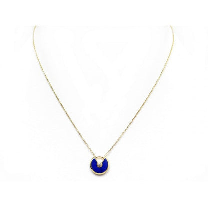 [Solara Jewelry]AMULETTE ROSE GOLD AGATE NECKLACE