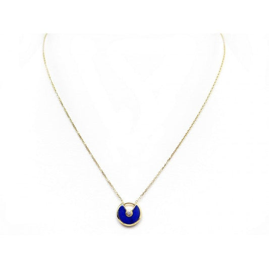 [Solara Jewelry]AMULETTE ROSE GOLD AGATE NECKLACE