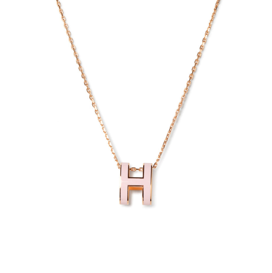 [Solara Jewelry]POP H PEDANT PINK GOLD