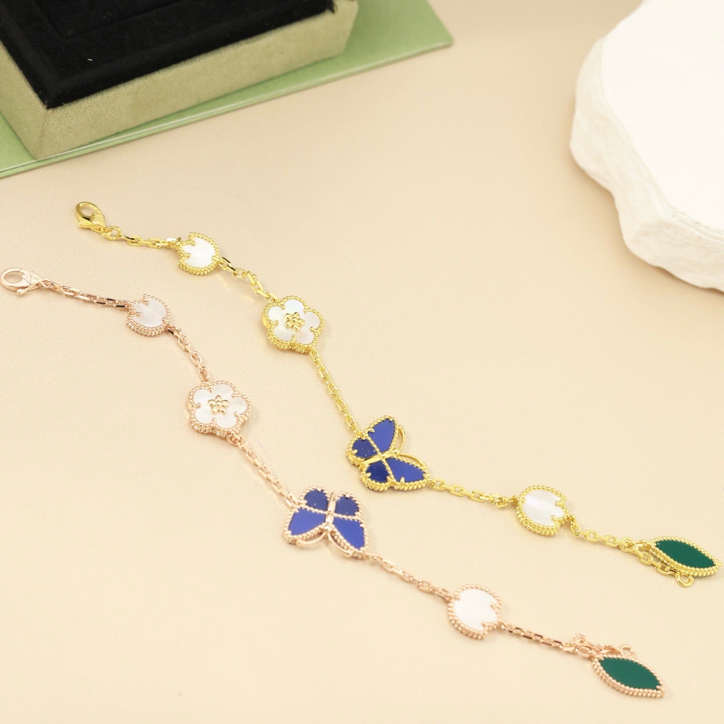 [Solara jewelry]LUCKY SPRING BUTTERFLY 5 MOTIF BRACELET