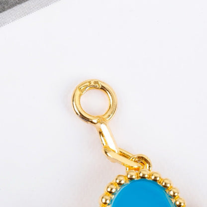 [Solara Jewelry]CLOVER 5 MOTIFS TURQUOISE BRACELET