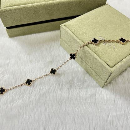 [Solara Jewelry]CLOVER 6 MOTIF  ONYXS BRACELET