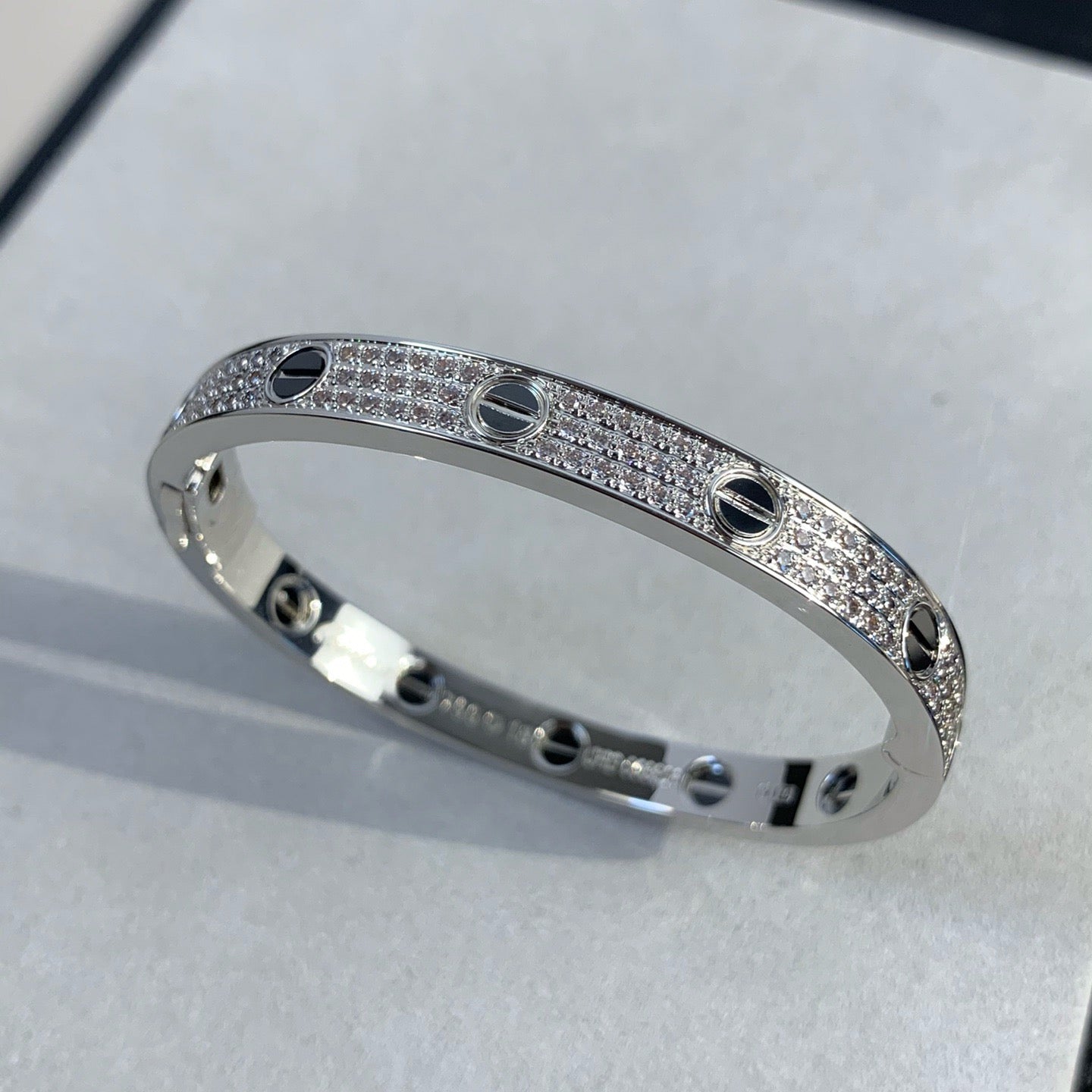 [Solara Jewelry]LOVE BRACELET 6.1MM DIAMOND-PAVED CERAMIC