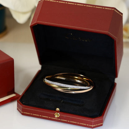 [Solara Jewelry]TRINITY TRICOLORED GOLD THREE-RING BRACELET