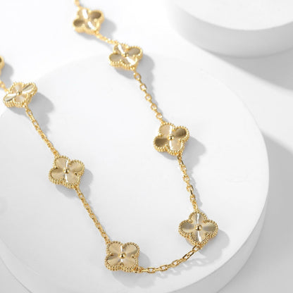 [Solara Jewelry]CLOVERS THE 10-MOTIFS LASER NECKLACE