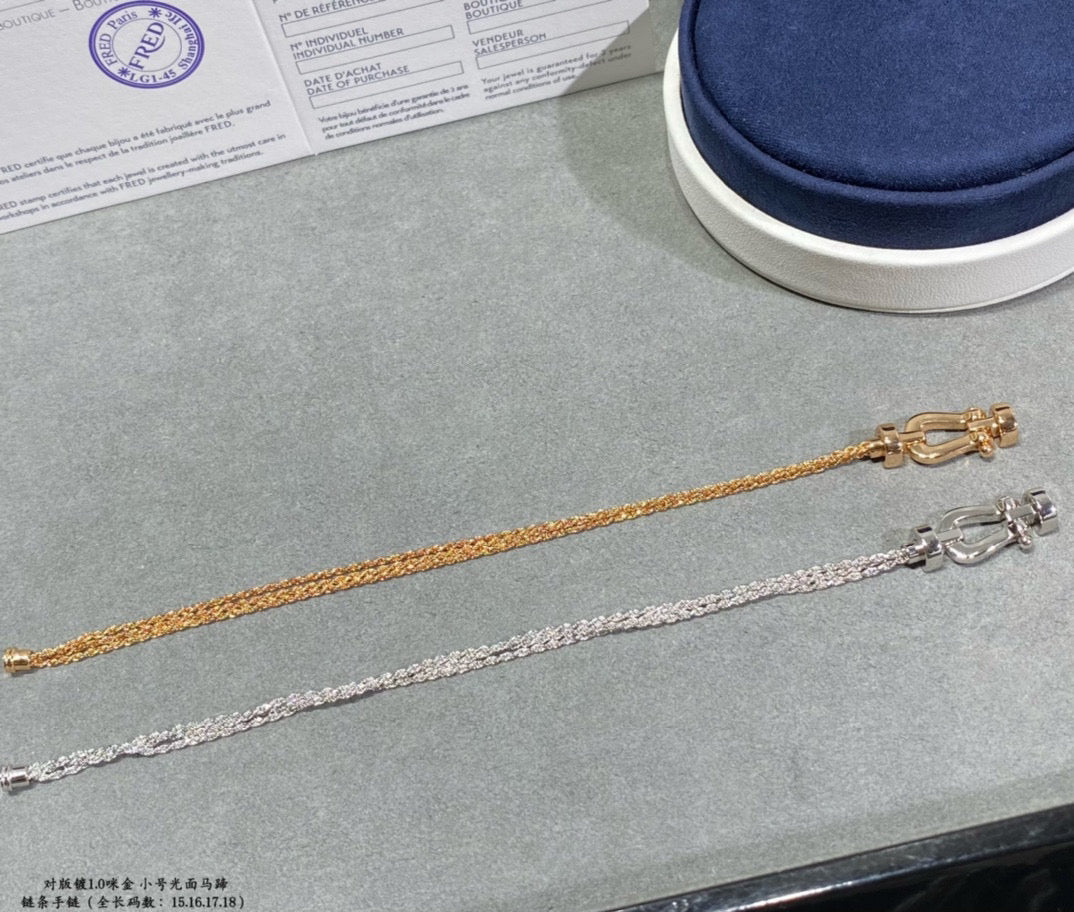 [Solara Jewelry]FORCE SMALL HORSESHOE  DIAMOND CHAIN ROPE BRACELET