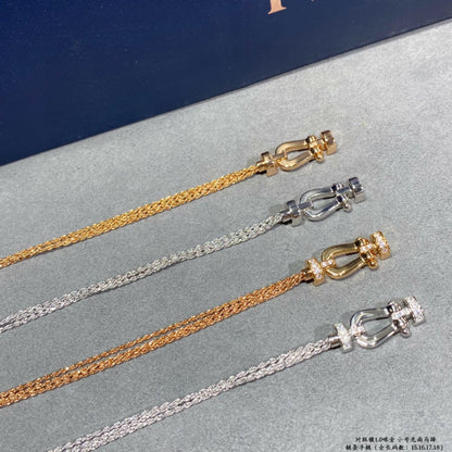 [Solara Jewelry]FORCE SMALL HORSESHOE  DIAMOND CHAIN ROPE BRACELET