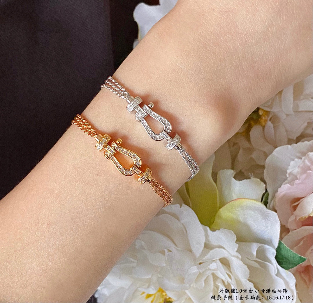 [Solara Jewelry]FORCE SMALL HORSESHOE  DIAMOND CHAIN ROPE BRACELET