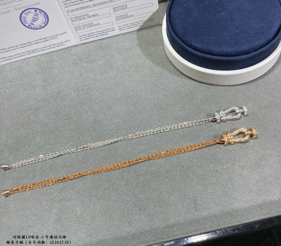 [Solara Jewelry]FORCE SMALL HORSESHOE  DIAMOND CHAIN ROPE BRACELET