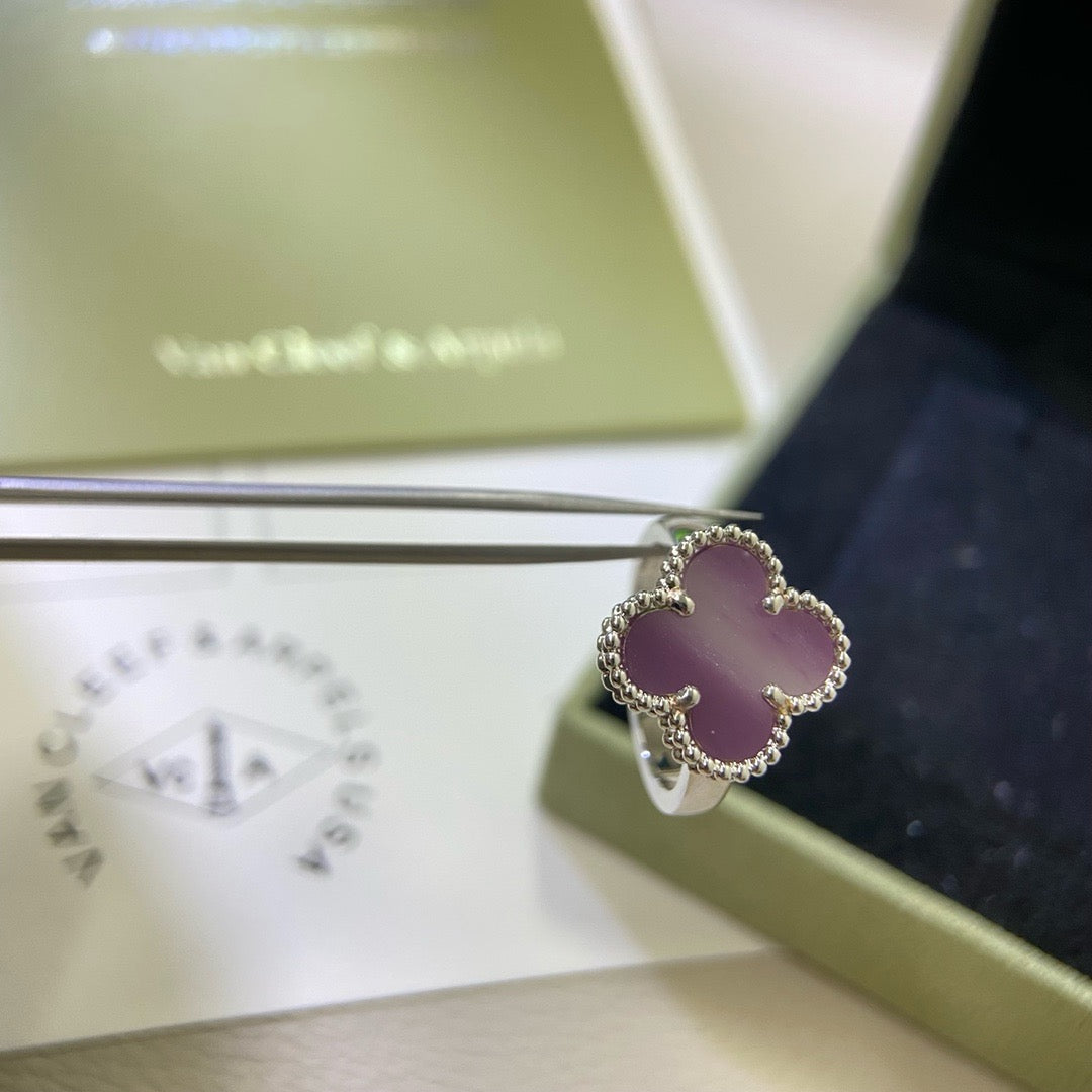 [Solara Jewelry]CLOVER  PURPLE VIOLET RING