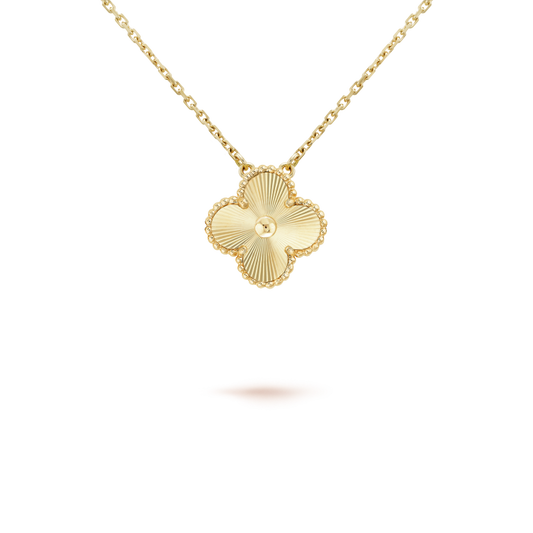 [Solara Jewelry]CLOVER 15MM LASER NECKLACE