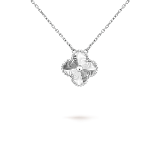 [Solara Jewelry]CLOVER 15MM LASER NECKLACE SILVER