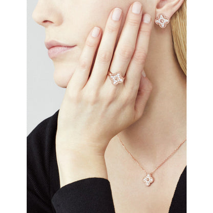 [Solara Jewelry]CLOVER 15MM DIAMOND SINGLE FLOWER NECKLACE