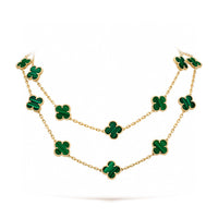 [Solara Jewelry]CLOVER 20 MOTIFS MALACHITE GOLD