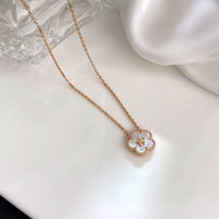 [Solara Jewelry]LUCKY  WHITE MOP  PLUM BLOSSOM NECKLACE
