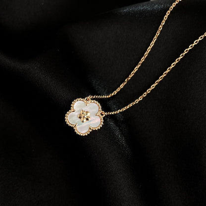 [Solara Jewelry]LUCKY  WHITE MOP  PLUM BLOSSOM NECKLACE