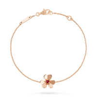[Solara Jewelry] FRIVOLE GOLD BLÜTENARMBAND ROSA MALACHIT