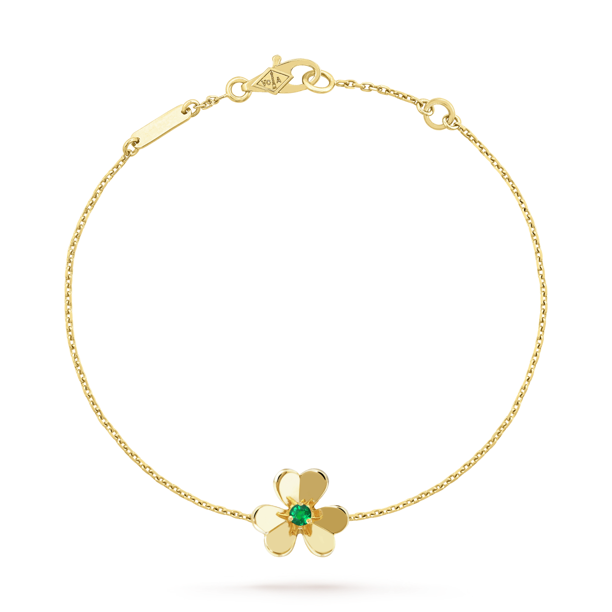 [Solara Jewelry]FRIVOLE GOLD FLOWER PINK MALACHITE BRACELET