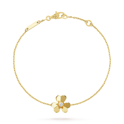[Solara Jewelry]FRIVOLE GOLD FLOWER PINK MALACHITE BRACELET