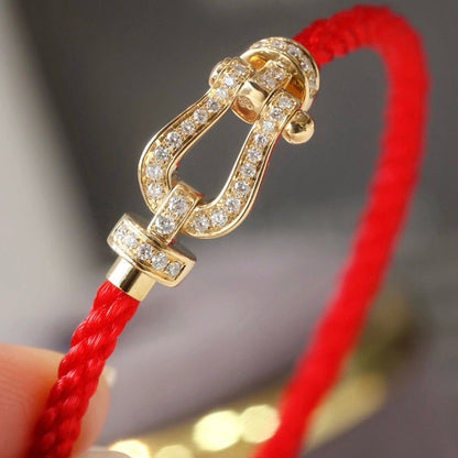[Solara Jewelry]FORCE LARGE HORSESHOE FULL DIAMOND BRACELET ROSE GOLD