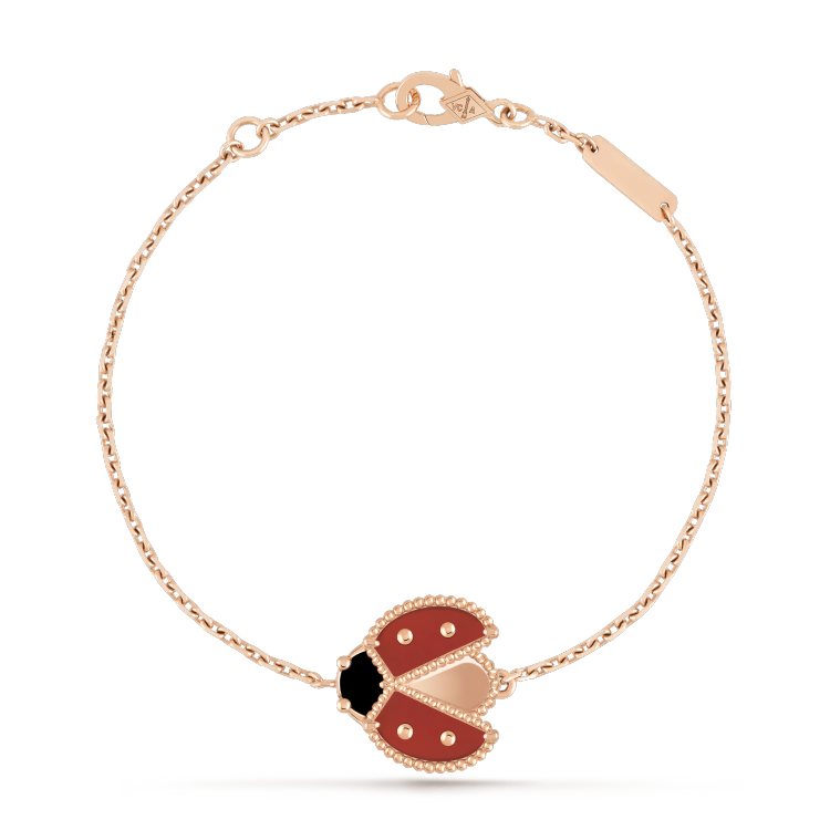 [Solara Jewelry]LUCKY SPRING 1 MOTIF PINK GOLD BRACELET