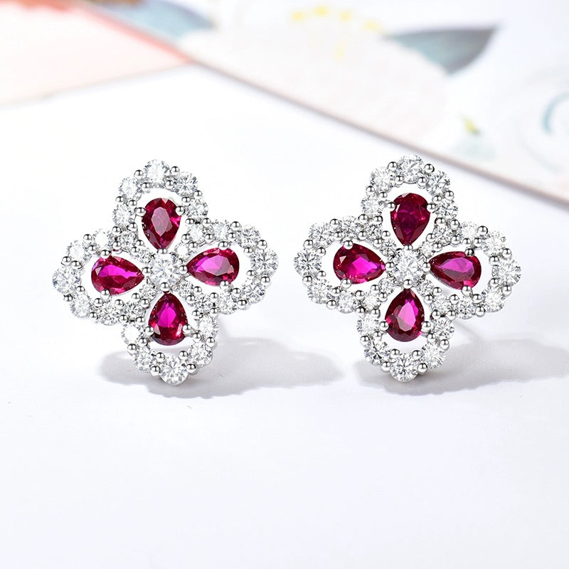 [Solara Jewelry]LOOP EARRINGS FULL MOTIF DIAMOND 16MM
