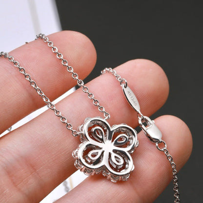 [Solara Jewelry]LOOP NECKLACE FULL MOTIF DIAMOND 16MM MULTIPLE COLORS